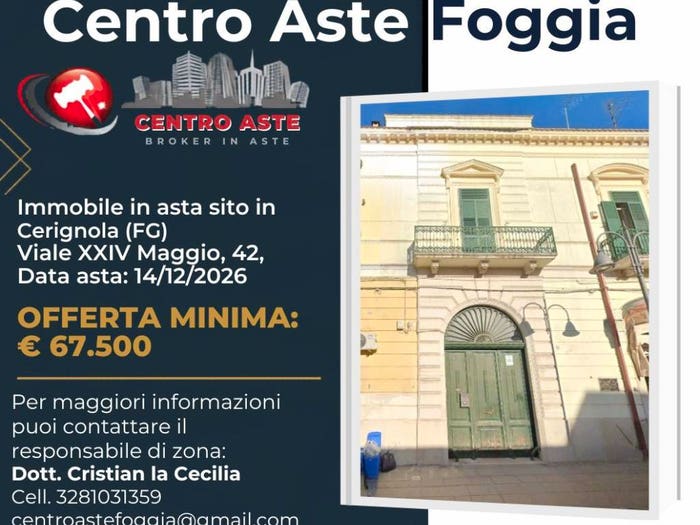 Appartamento con 5 locali in vendita in Viale XXIV Maggio Cerignola FG Italia, Centro, Cerignola