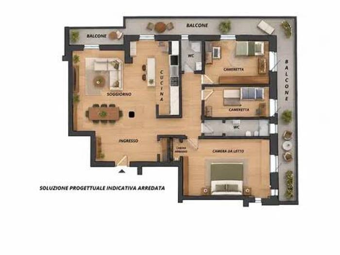 Appartamento trilocale in vendita in Via Francesco Marinaccio, Provincia Nuova Ospedale, Foggia