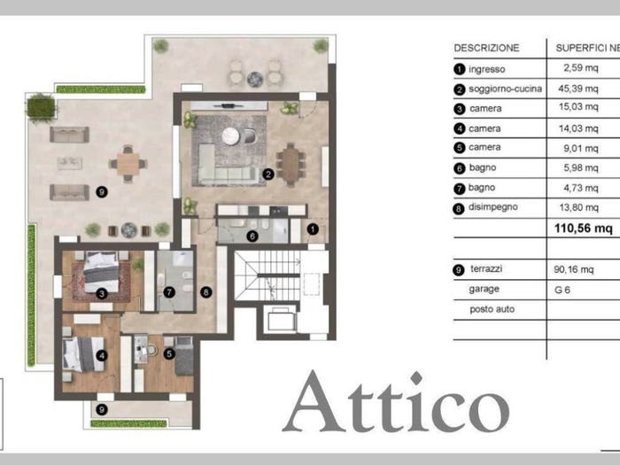 Appartamento con 5 locali in vendita in Via Roma, Centro San Lorenzo, Albignasego