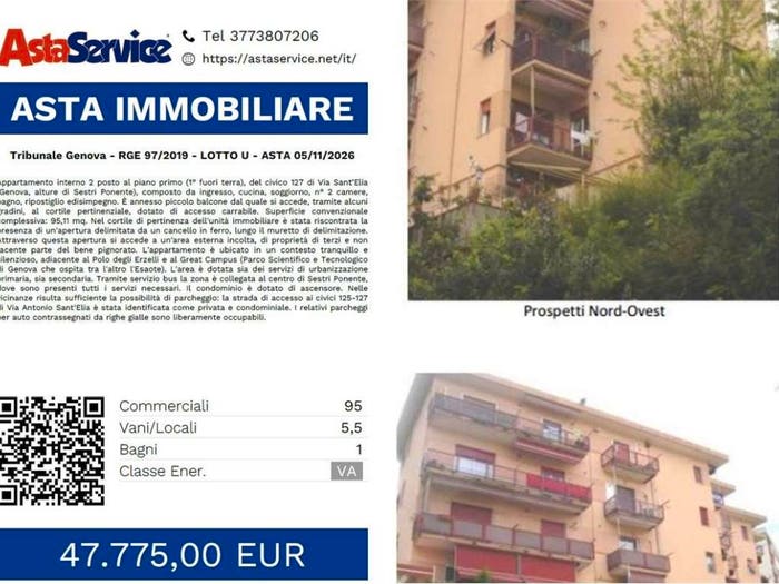 Appartamento con 5 locali in vendita in Via antonio sant'elia, Sestri Ponente, Genova