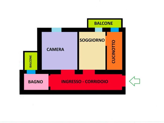Appartamento bilocale in vendita in Via Giuseppe Giusti, Corticella, Bologna