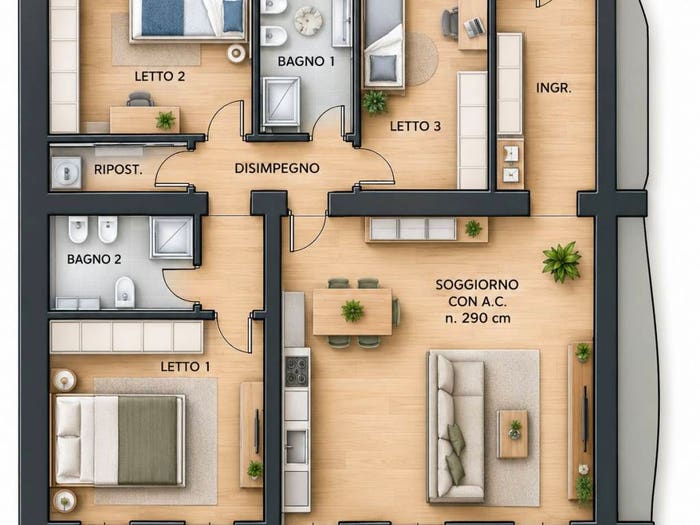Appartamento quadrilocale in vendita in Corso Roma, Centro Storico, Lodi
