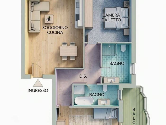 Appartamento trilocale in vendita in Orta di Atella