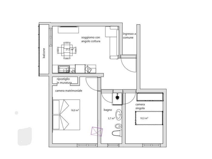 Appartamento trilocale in vendita in Via Maragliano, Porta al Prato San Jacopino, Firenze