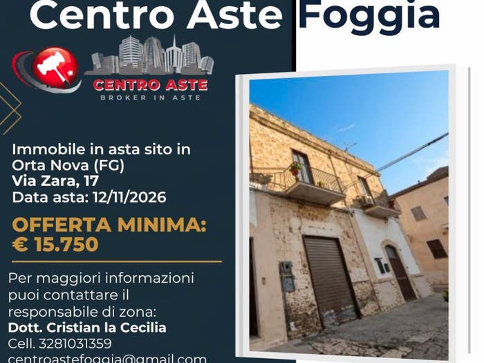 Appartamento trilocale in vendita in Via Zara Orta Nova FG Italia, Orta Nova