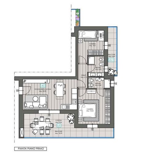 Appartamento trilocale in vendita in Viale Cremona, San Lorenzo Monte, Riccione