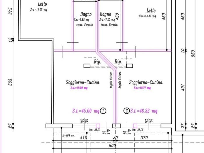 Appartamento bilocale in vendita in Cibeno, Carpi