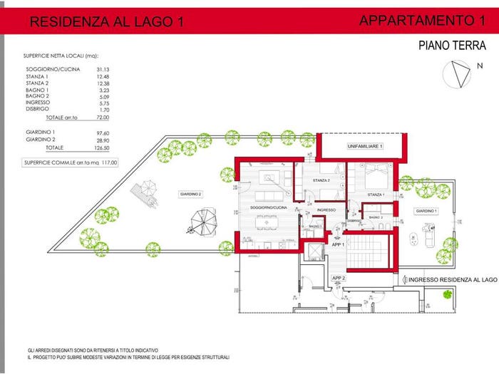 Appartamento trilocale in vendita in Via Brenta, Caldonazzo