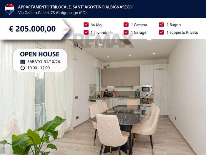 Appartamento trilocale in vendita in via Galileo Galilei, Baraccon Sant'Agostino, Albignasego