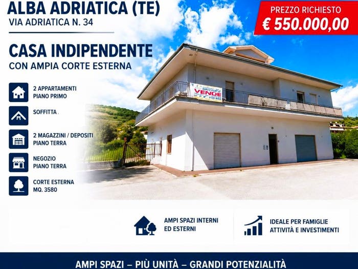 Casa con 6 locali in vendita in Via Adriatica, Contrada dei Tigli Via degli Oleandri, Alba Adriatica