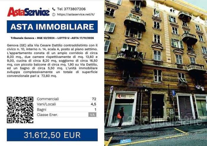Appartamento quadrilocale in vendita in Via Cesare Dattilo, Sampierdarena, Genova