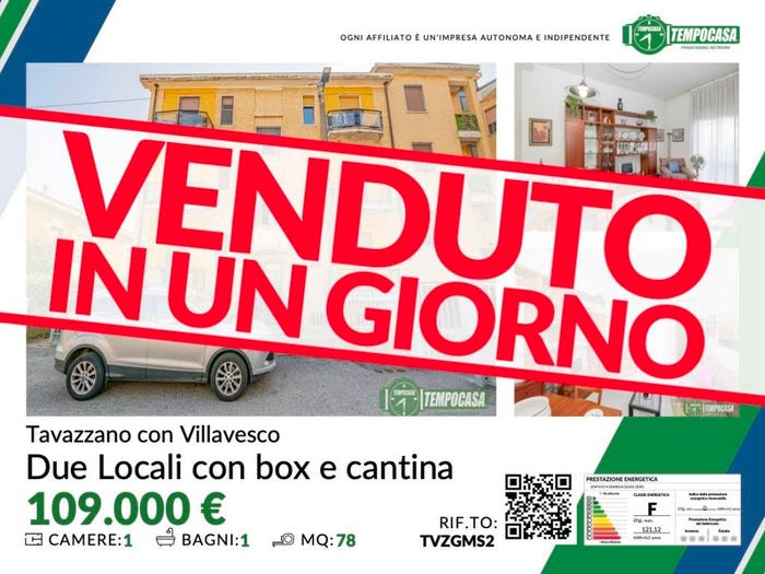 Appartamento bilocale in vendita in Via Antonio Gramsci, Tavazzano, Tavazzano con Villavesco
