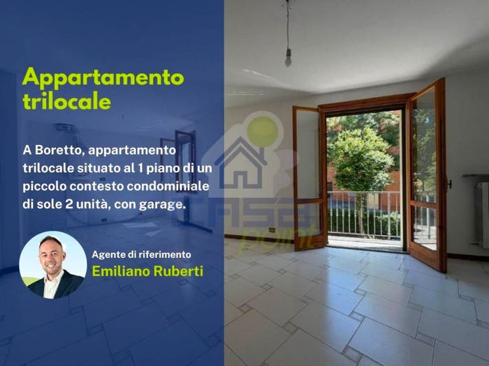 Appartamento trilocale in vendita in via marconi, Centro, Boretto