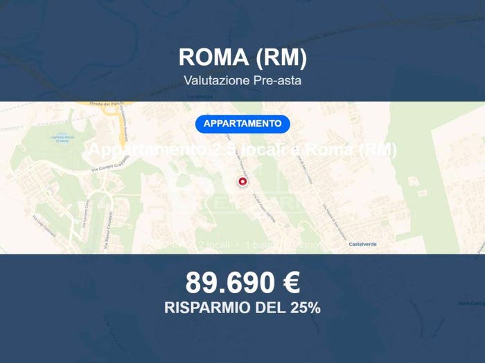 Appartamento bilocale in vendita in Via Pollutri, Castelverde, Roma