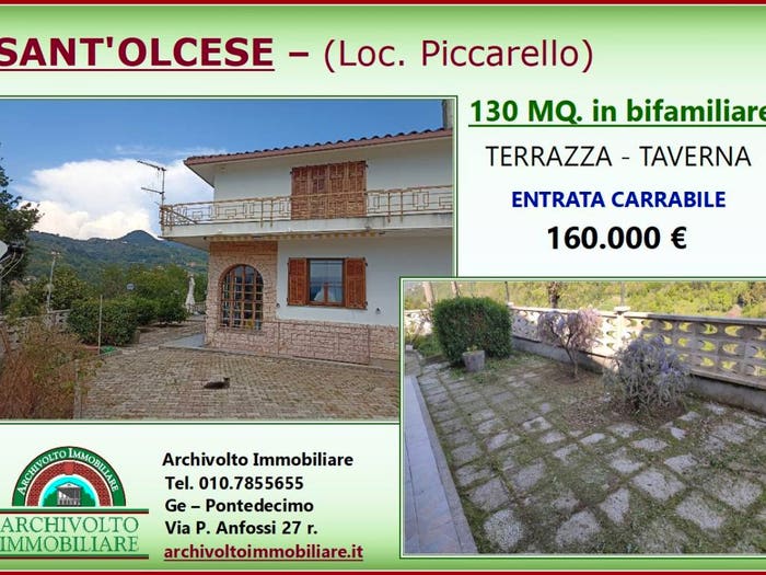 Appartamento trilocale in vendita in Via Aprile, Sant'Olcese