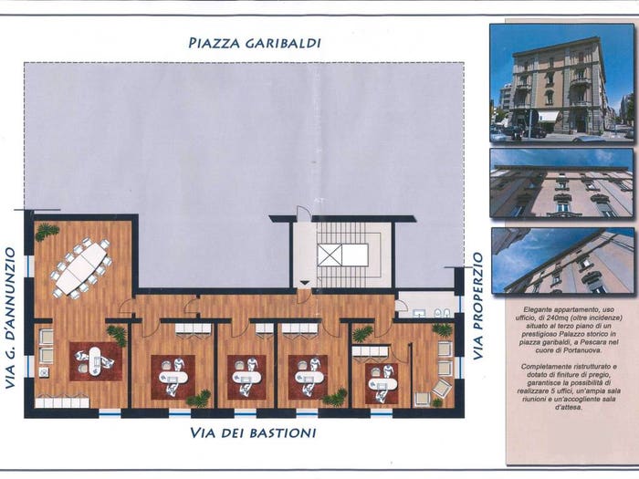 Appartamento con 6 locali in vendita in Piazza Giuseppe Garibaldi, Porta Nuova, Pescara