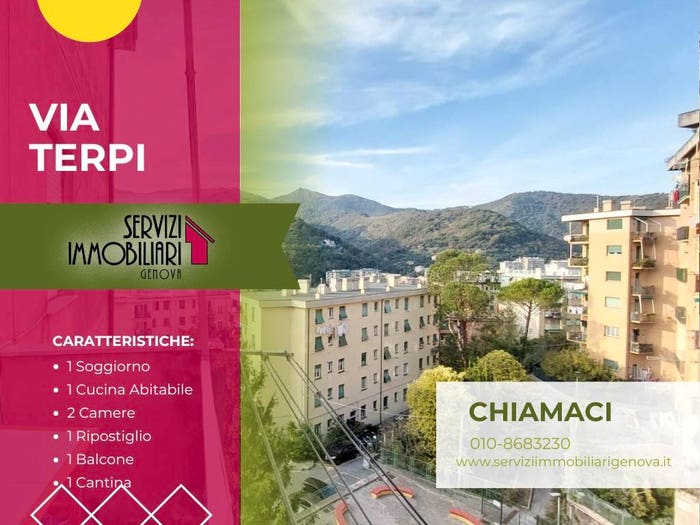 Appartamento trilocale in vendita in Via Terpi, Molassana, Genova