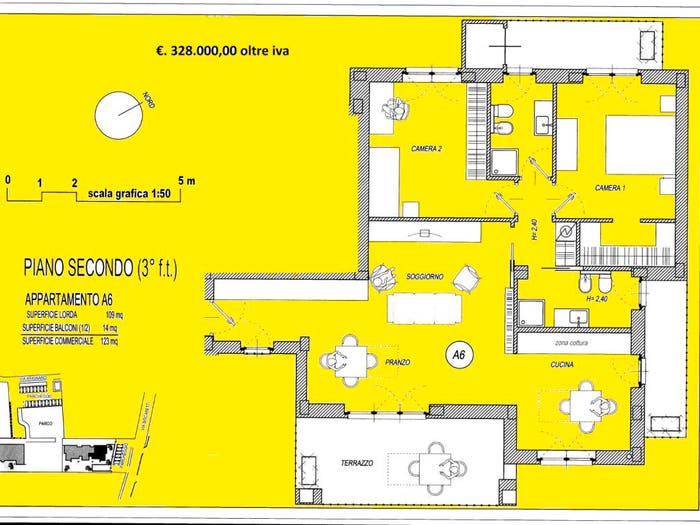 Appartamento quadrilocale in vendita in Via Biscaretti, Semicentro, Chieri