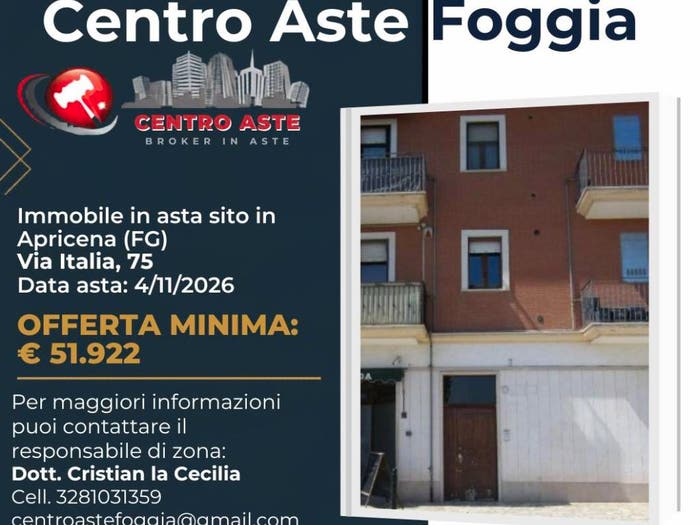 Appartamento con 5 locali in vendita in Via Italia Apricena FG Italia, Apricena