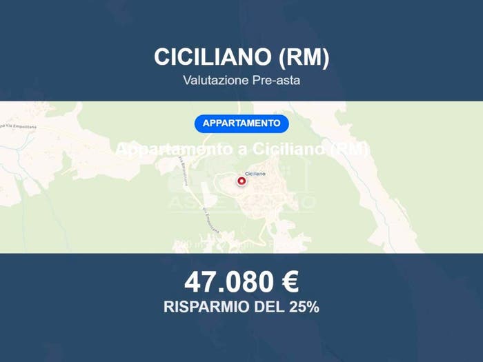 Appartamento trilocale in vendita in Viale Conte Roncone, Ciciliano