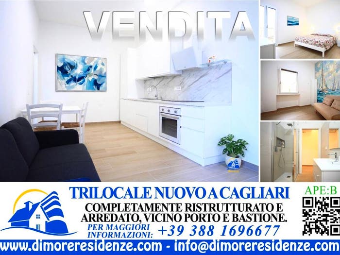 Appartamento trilocale in vendita in Marina, Cagliari