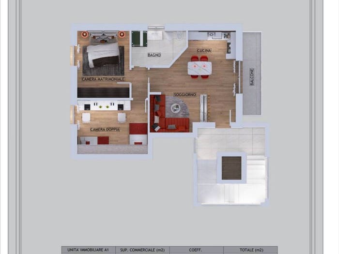 Appartamento trilocale in vendita in Via Giacomo Bettoni, Casazza