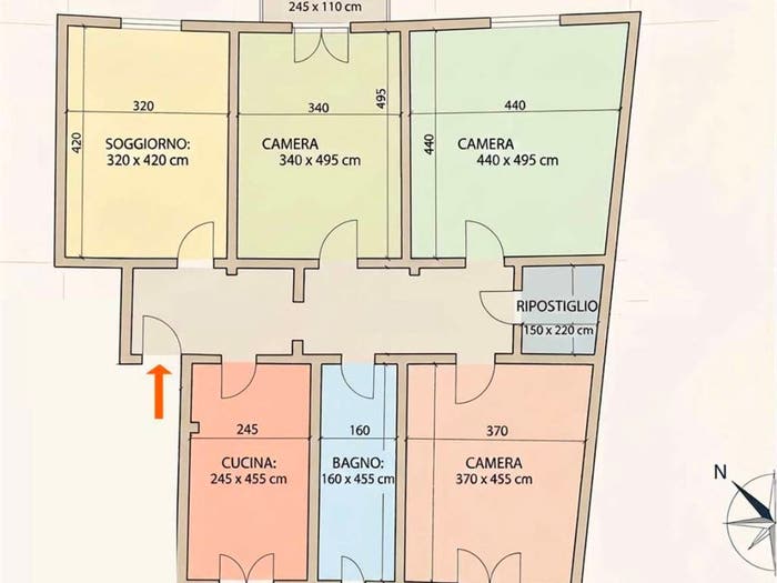 Appartamento quadrilocale in vendita in Via Curioni, Abbiategrasso
