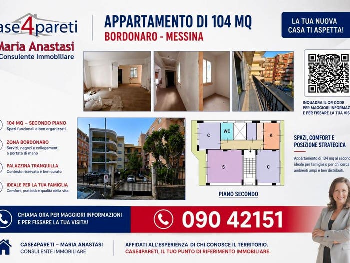 Appartamento trilocale in vendita in VIA SANTO BORDONARO, Bordonaro Cumia, Messina