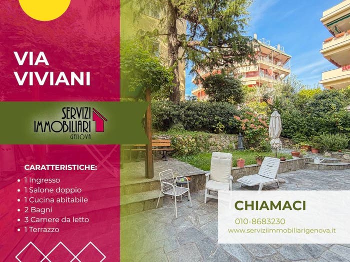 Appartamento con 5 locali in vendita in Via Domenico Viviani, Albaro, Genova