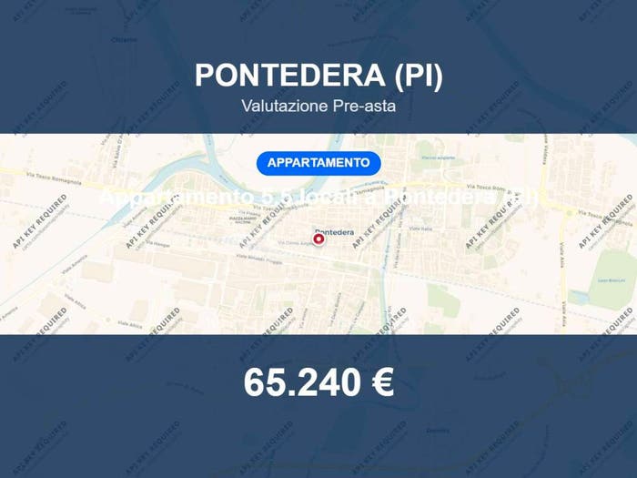 Appartamento trilocale in vendita in via Giordano Bruno, Centro, Pontedera