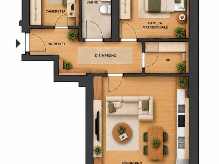 Appartamento bilocale in vendita in Via Emilio Cornalia, Melchiorre Gioia, Milano