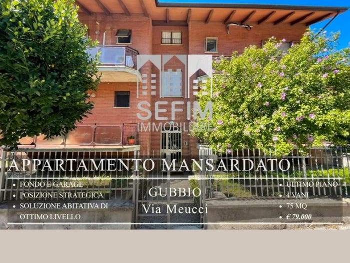Appartamento quadrilocale in vendita in Via Antonio Meucci, Centro, Gubbio