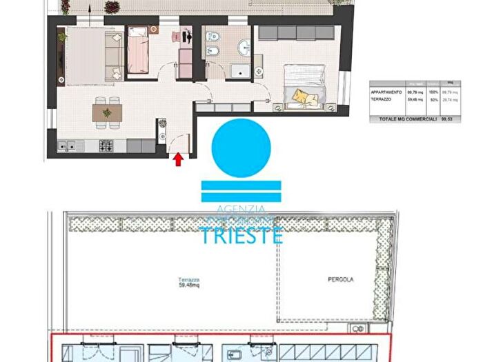Appartamento trilocale in vendita in Centro Mare, Pesaro