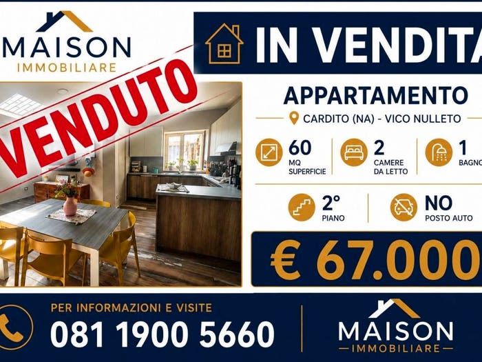 Appartamento bilocale in vendita in Vico Nulleto, Centro, Cardito