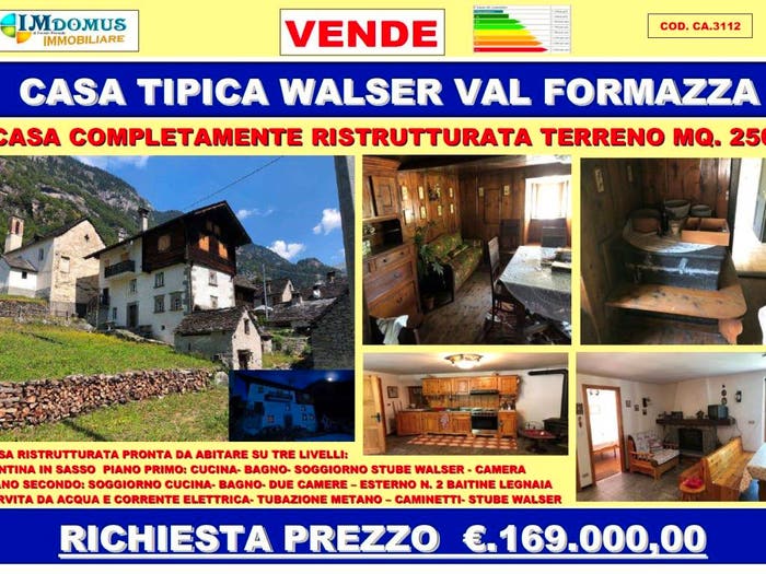Casa con 6 locali in vendita in Frazione Rivasco, Rivasco, Premia