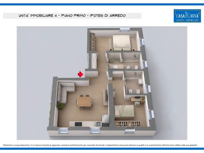 Appartamento trilocale in vendita in Via Leonida Bissolati, Centro, Budrio