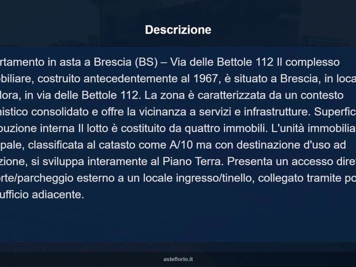 Appartamento bilocale in vendita in Via delle Bettole, San Polo Caionvico Sant'Eufemia, Brescia
