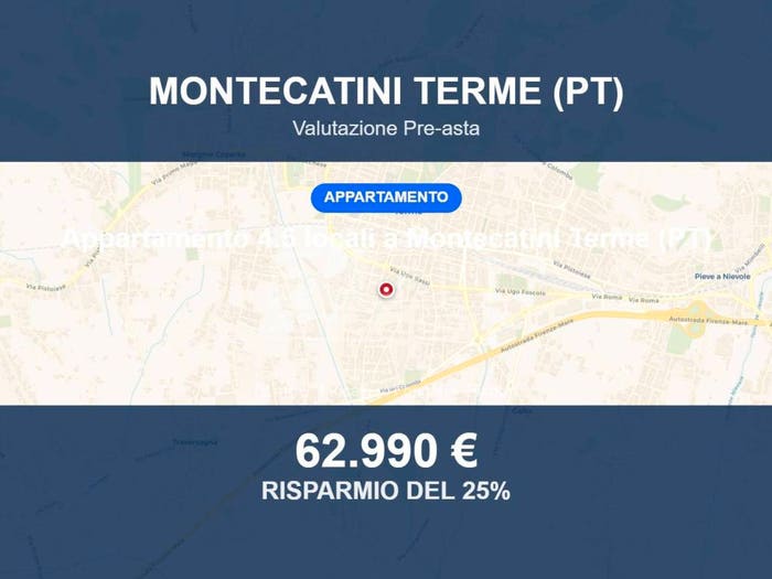Appartamento quadrilocale in vendita in Via Silvio Pellico, MontecatiniTerme