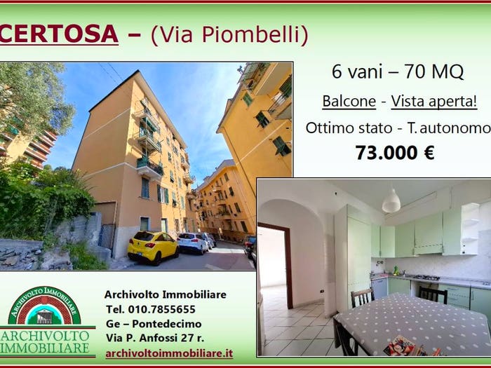 Appartamento trilocale in vendita in Via Sergio Piombelli, Rivarolo, Genova