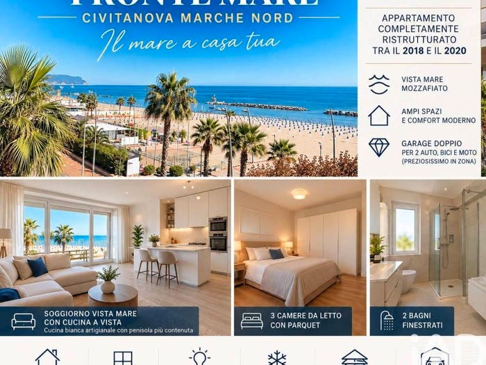 Appartamento con 6 locali in vendita in Viale Giacomo Matteotti, Civitanova Nord San Gabriele Fontespina, Civitanova Marche