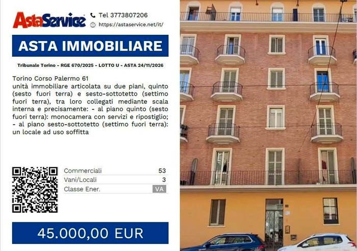 Appartamento trilocale in vendita in Corso Palermo, Aurora, Torino