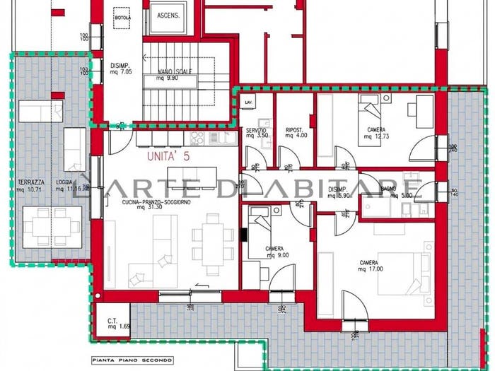 Appartamento con 6 locali in vendita in Via Cristoforo Colombo, Centro, Casalserugo