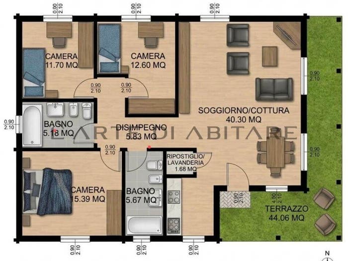 Appartamento con 6 locali in vendita in Via Sandro Pertini, Centro, Legnaro