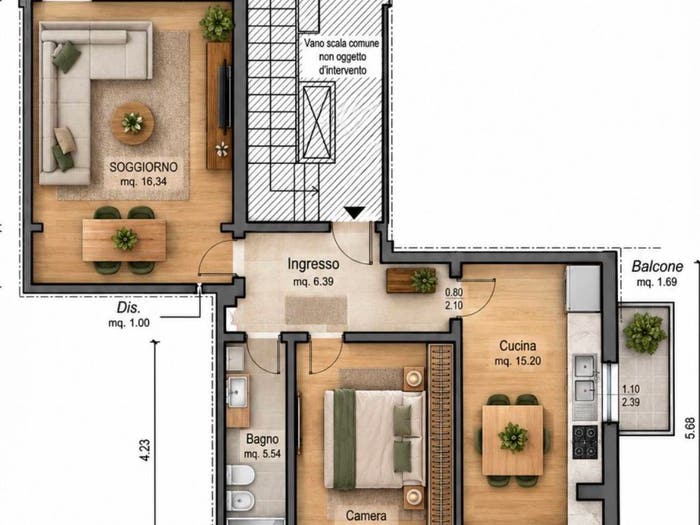 Appartamento trilocale in vendita in Via Eleonora Duse, San Donato, Bologna
