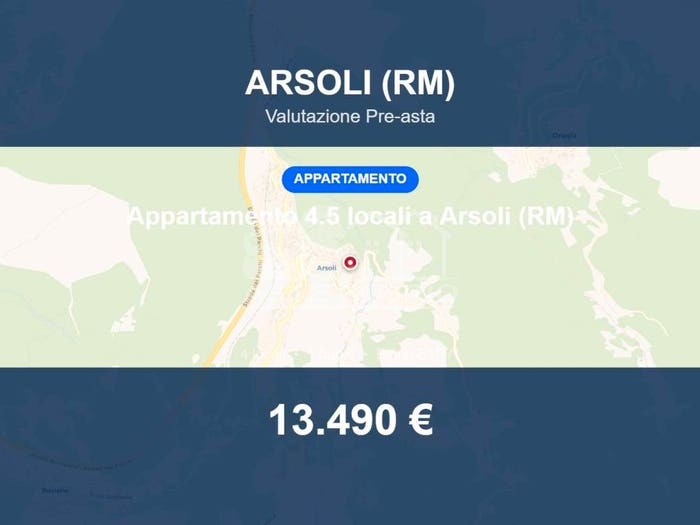 Appartamento bilocale in vendita in Via Luigi Capitano Amici, Arsoli