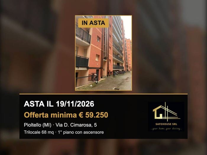 Appartamento trilocale in vendita in Via Domenico Cimarosa, Centro, Pioltello