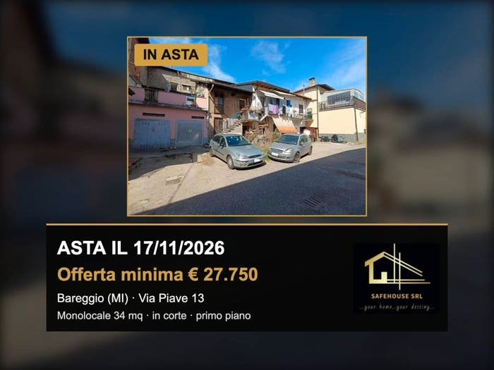 Appartamento monolocale in vendita in Via Piave, Bareggio