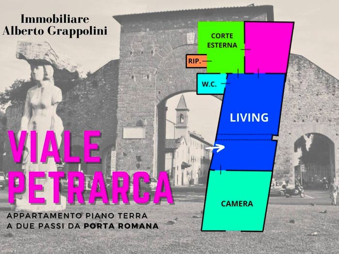 Appartamento trilocale in vendita in Porta Romana, Firenze