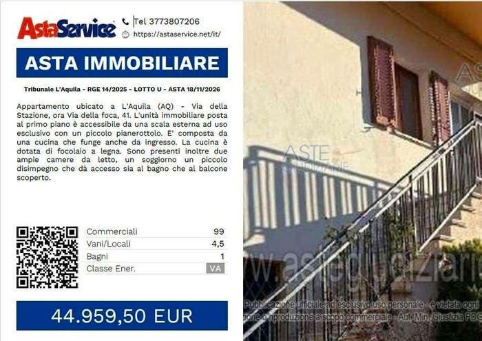 Appartamento quadrilocale in vendita in Via della Foca, Roio, L'Aquila
