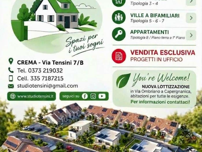 Casa quadrilocale in vendita in Via Ombriano, Centro, Capergnanica